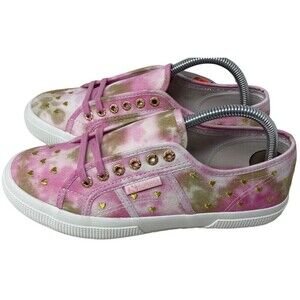 SUPERGA 2750 Pink Gold Tie Dye Sneakers Shoes Women's 41.5 EU 10.5 US NEW